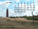 Kalenderbild Juli 2003 - Leuchtturm Darßer Ort