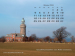 Kalenderbild Oktober 2004 - Leuchtturm Skjoldnæs (DK)