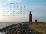 Kalenderbild Dezember 2004 - Leuchtturm Nordmarsch (Hallig Langeness)
