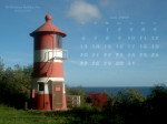 Kalenderbild Juli 2009 - Leuchtturm Hellehavn Nakke Fyr (DK)