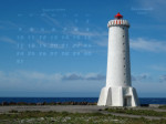 Kalenderbild August 2009 - Leuchtturm Akranes (ISL)