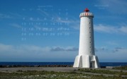 Kalenderbild August 2009 - Leuchtturm Akranes (ISL)