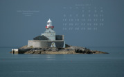 Kalenderbild Dezember 2011 - Leuchtturm Little Samphire Island (IRL)