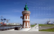 wallpaper December 2013 - lighthouse Kaiserschleuse Bremerhaven (D)