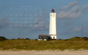 Kalenderbild Oktober 2016 - Leuchtturm Blåvandshuk (DK)