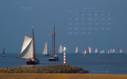 wallpaper January 2019 - pier light Northern pier Harlingen (NL)