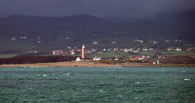 lighthouse Lista from the ferry to Bergen