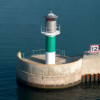 to the starboard pier light Visby (Gotland)