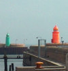 to the pier lights Esbjerg traffic port