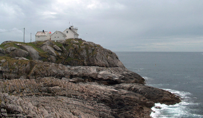 old and new lighthouse Henningsvær