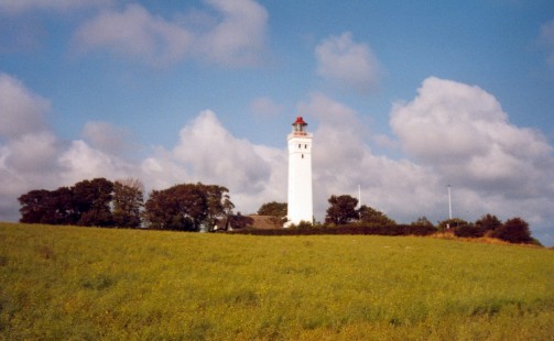 Leuchtturm Kjelds Nor vom Strand aus