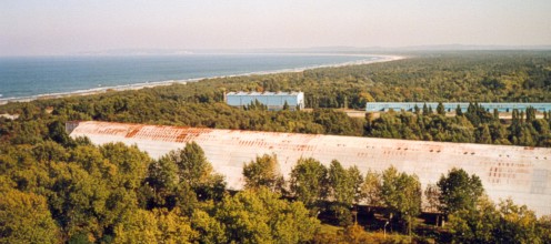 view from lighthouse winoujcie to the east