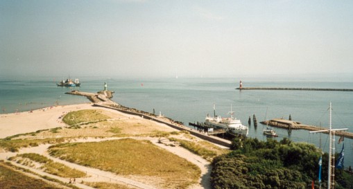 view from the lighthouse Warnemünde