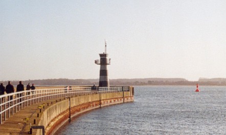 breakwater with mole-fire Travemünde