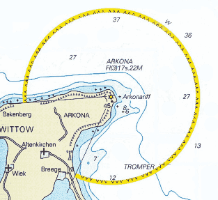 section of a nautical chart