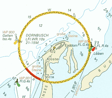 section of a nautical chart