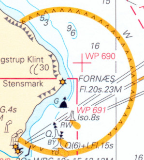 section of a nautical chart