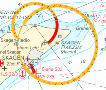 section of a nautical chart