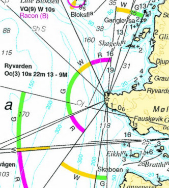 section of a nautical chart