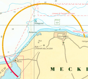 section of a nautical chart