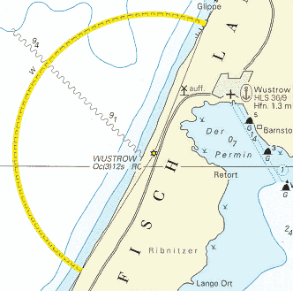 section of a nautical chart