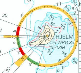 section of a nautical chart
