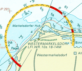 section of a nautical chart