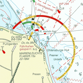 section of a nautical chart