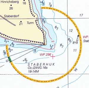 section of a nautical chart