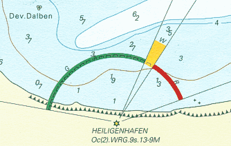section of a nautical chart