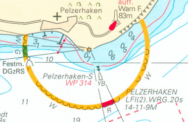 section of a nautical chart