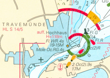 section of a nautical chart