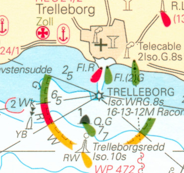 section of a nautical chart