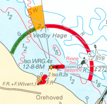 section of a nautical chart