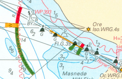 section of a nautical chart