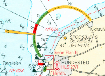 section of a nautical chart