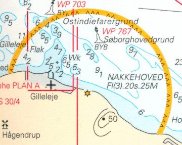 section of a nautical chart