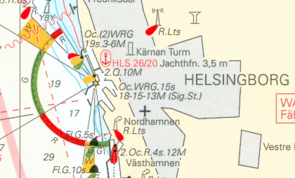 section of a nautical chart
