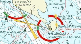 section of a nautical chart