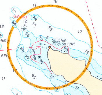 section of a nautical chart