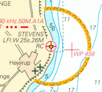 section of a nautical chart