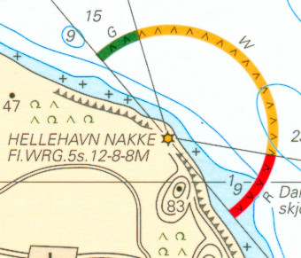 section of a nautical chart