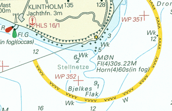 section of a nautical chart