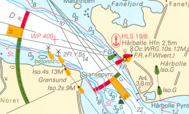 section of a nautical chart