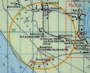 section of a nautical chart