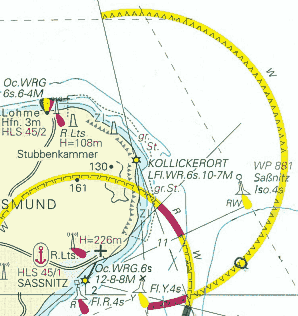 section of a nautical chart