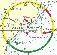 section of a nautical chart