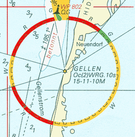 section of a nautical chart