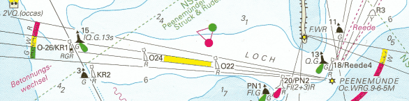 section of a nautical chart