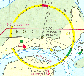 section of a nautical chart